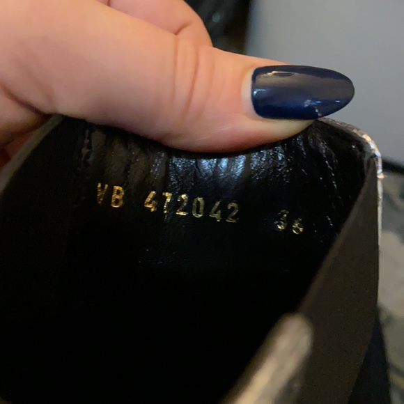 Saint Laurent Metallic Silver LouLou Heeled YSL logo Booties - 36 - Picture 7 of 7